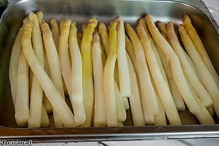 Photo de recette d'asperges blanches, facile, légère , four vapeur dede  Kilomètre-0, blog de cuisine réalisée à partir de produits locaux et issus de circuits courts