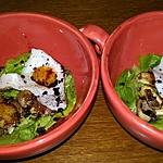 recette SALADE AUX PHOLIOTES ET ŒUFS DE CAILLE