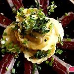 recette Raviolis aux cèpes , magret séché et herbes fraîches, un plat en 5 minutes !