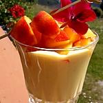 recette Mousse mangue et pêche au lait concentré , un dessert en 10min!