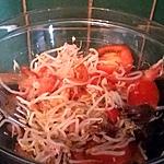 recette Tomates aux pousses de soja thon noix et pommes