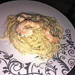 recette Spaghettis au citron et aux crevettes