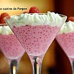 recette Perles du Japon au lait de coco et framboises