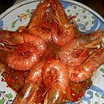 recette Gambas aux poivrons