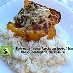recette Poivrons jaune farcis au bœuf haché