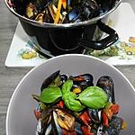 recette Moules sauce provençale piquante au basilic