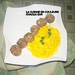 recette Boulettes de bœuf/spaghettis safranés