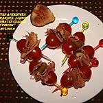 recette Brochettes apéritives figues fraiches jambon cru tomates cerise