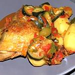 recette Cuisse de poulet cuite dans ses légumes