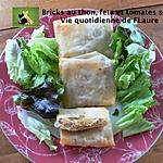 recette Bricks au thon, feta et tomates séchées