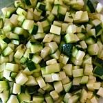 recette Petite salade de dés de courgettes