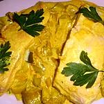recette Pavé de saumon sur un lit de poireaux