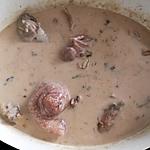 recette Coq au vin jaune et aux Morilles
