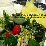 recette Toast de chèvre chaud en salade