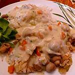 recette FILETS  DE  PANGA AUX PETITS LEGUMES  ET AROMATES