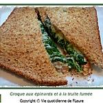 recette Croques aux épinards et à la truite fumée