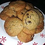 recette Cookies a la farine de châtaigne éclats de marron glacés et pépites de chocolat