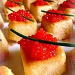 recette Bouchées apéritives au saumon & aux oeufs de lumps