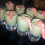 recette Verrine d'haricots vert et crevettes
