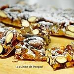 recette Panforte aux amandes, noisettes, raisins secs et agrumes confits