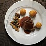 recette Rôti de biche sauce au pain d'épice, cèpes et pommes dauphine