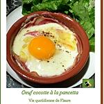 recette Corolle de pancetta et œuf cocotte