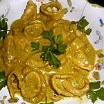 recette Poulpe à la pate de curry vert