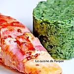 recette Pavé de saumon garni de fines tranches de lard