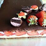 recette Entremets fraises-chocolat