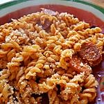 recette Pâtes à la tomate et au chorizo