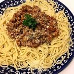 recette SPAGHETTIS À LA SAUCE BOLOGNAISE