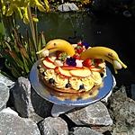 recette Gâteau deux  dauphins qui fait rêver  aux fruits frais   ......
