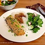 recette Pavés de saumon en croûte d’arachides +