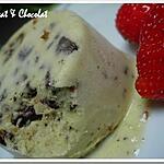 recette **Plaisir Glacé Pistache -pralin d'avoine amande crousillant et éclats de chocolat noir : Sans sorbetiére**