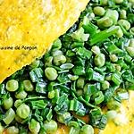 recette Omelette aux petits pois d'Alain Ducasse, végétarien