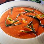 recette Soupe glacée à la tomate et au saumon