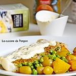 recette Filet de cabillaud cuit à basse température nappé de sauce aux poireaux Potier