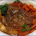 recette Bœuf mariné au vin rouge,et légumes.Cookéo.