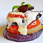 recette Petite tour de tomate, aubergine et oignon, végétarien