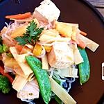 recette Wok de tofu sucré-salé à l'ananas ( recette très façile et rapide )