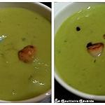 recette Velouté de petits-pois à la menthe et noix de pétoncle snackées