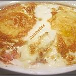 recette Barquettes aux œufs sur une sauce tomates gratinées.