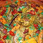 recette Tajine de poulet et de patates douces aux tomates confites. du blog cccuisine.over-blog.com
