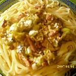 recette tagliatelles à la crème de poireaux