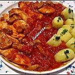 recette Aiguillettes de poulet aux champignons,sauce Napolitaine.
