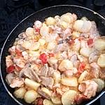 recette Saumon pommes de terre, tomates cerise, champignons