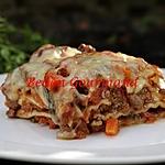 recette Lasagne avec sauce bolognaise de luxe et fromage en crottes