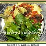 recette Pommes de terre à la tome fraîche, au four