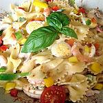 recette Salade de farfalles( papillons) aux crevettes