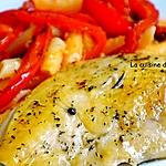 recette Pintade cuite à basse température accompagnée de poivrons rouges